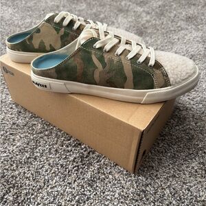 SeaVees Womens Latigo Mule Camo distressed twill Slip On Sneakers Size 10 New